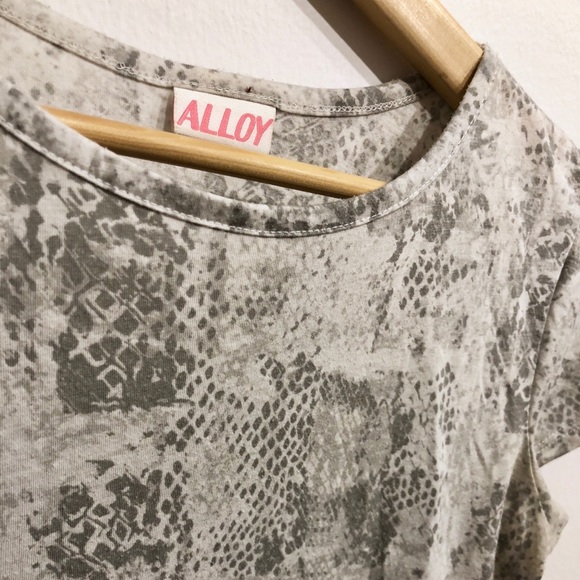 Alloy Grey Printed Peplum Top - Picture 2 of 4